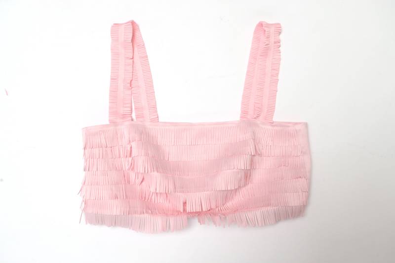 粉紅色流蘇bra top，可愛小性感，時髦之選。$4,090