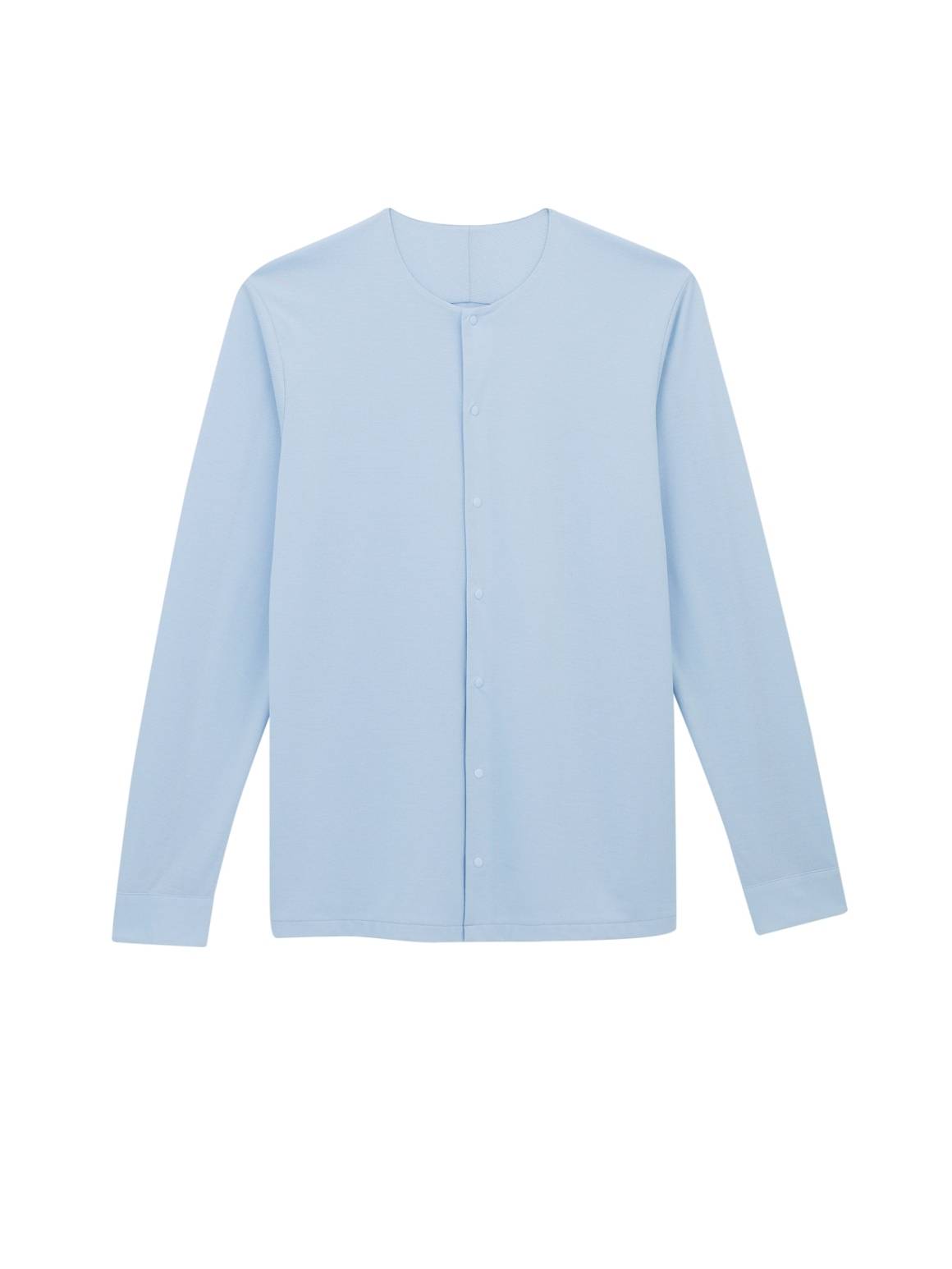冇領恤衫係近年強勢時裝item，淺藍色感覺更加獨特。$550