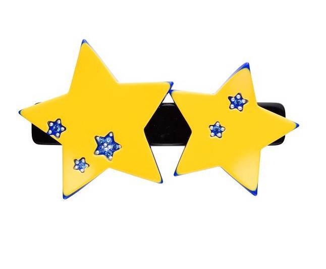 2. Alexandre Zouari黃×藍色水晶星星髮夾，有如頭上有流星劃過。 / Alexandre Zouari尖沙咀海港城GW2412號鋪 2317 7666