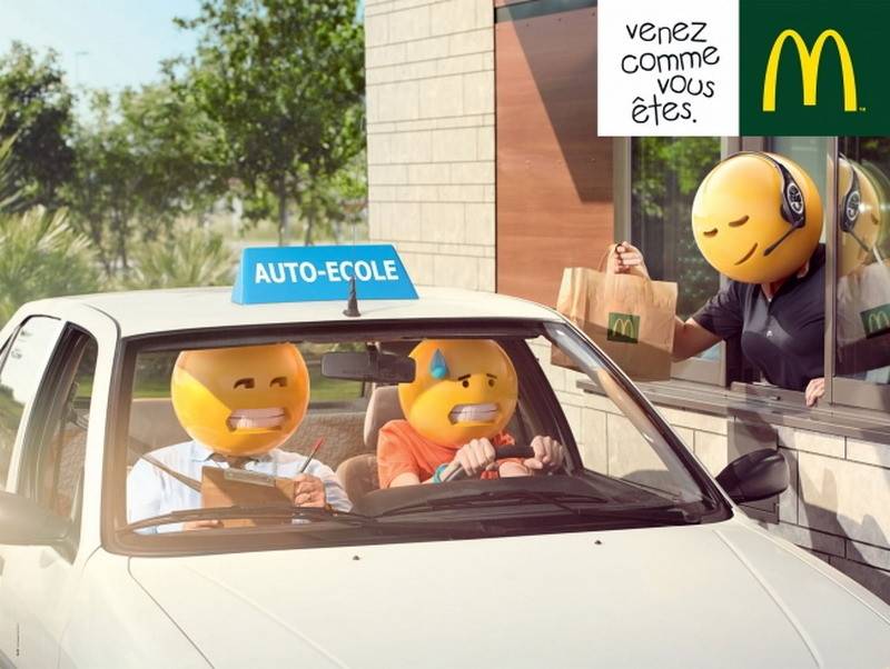 向來充滿創意嘅法國麥當勞今次搵嚟emoji拍廣告，唔睇冇話題。