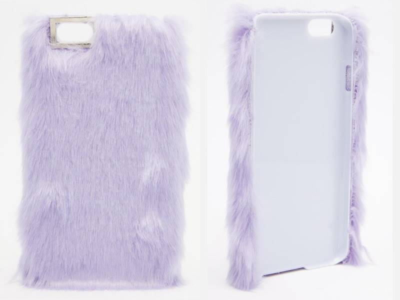 Skinnydip London的紫丁香人造毛iPhone 6 case，在潮人熟悉的網店asos也有售。約$196/asos.com